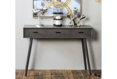 42X29 Black Wood Console Table