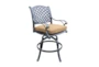 New Haven Dark Bronze Outdoor 30" Barstool With Brown Cushion- Set Of 2 - Side