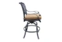 New Haven Dark Bronze Outdoor 30" Barstool With Brown Cushion- Set Of 2 - Side