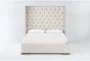 Halle King Hand Tufted Upholstered Shelter Bed With Nailhead Wings - Signature