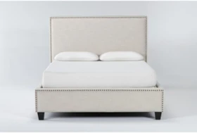 La Jolla Linen Queen Upholstered Panel Bed