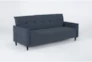 Novara Blue 80" Convertible Sofa - Side