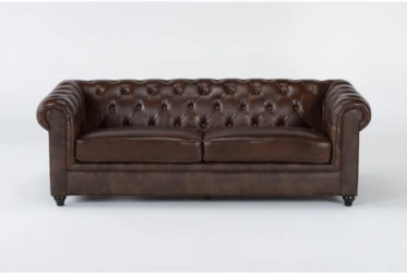 Rozzano Leather 86" Sofa