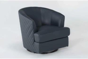 Rimini Riverbed Leather Swivel Chair