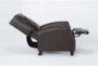 Verona Brown Leather Push Bash Recliner - Side
