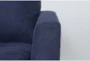 Ginger Denim Blue 109" Queen Memory Foam Memory Foam Sleeper L-Shaped Sectional with Left Arm Facing Corner Chaise - Detail