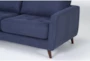 Ginger Denim Blue 109" Queen Memory Foam Memory Foam Sleeper L-Shaped Sectional with Left Arm Facing Corner Chaise - Detail