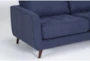 Ginger Denim Blue 109" Queen Memory Foam Memory Foam Sleeper L-Shaped Sectional with Right Arm Facing Corner Chaise - Detail