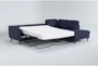 Ginger Denim 109" Sleeper Sectional With Right Arm Facing Chaise And LS Memory Foam Mattress - Side