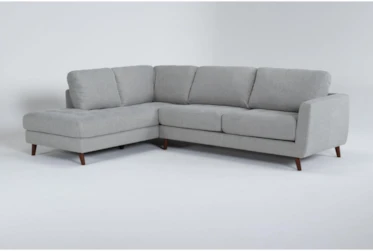Ginger Grey 109" Sleeper Sectional With Left Arm Facing Chaise And LS Memory Foam Mattress