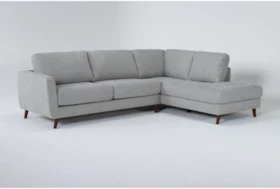 Ginger Grey 109" Sleeper Sectional With Right Arm Facing Chaise And LS Memory Foam Mattress