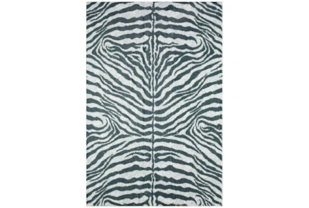 2'x7'6" Rug-Plush Faux Fur Zebra Print Grey