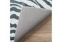 8' Round Rug-Plush Faux Fur Zebra Print Grey - Back