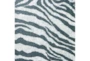 8' Round Rug-Plush Faux Fur Zebra Print Grey - Detail
