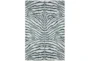 8'x10' Rug-Plush Faux Fur Zebra Print Grey - Signature