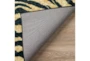 20"x30" Rug-Plush Faux Fur Zebra Print Black/Gold - Back