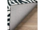 3'x5' Rug-Plush Faux Fur Zebra Print Black/White - Back