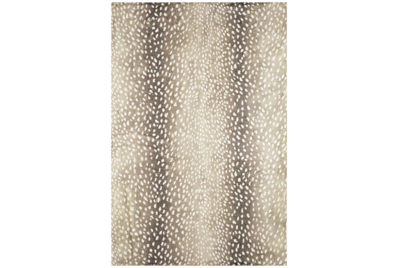 8'x10' Rug-Plush Faux Fur Gazelle Print Stone - 360