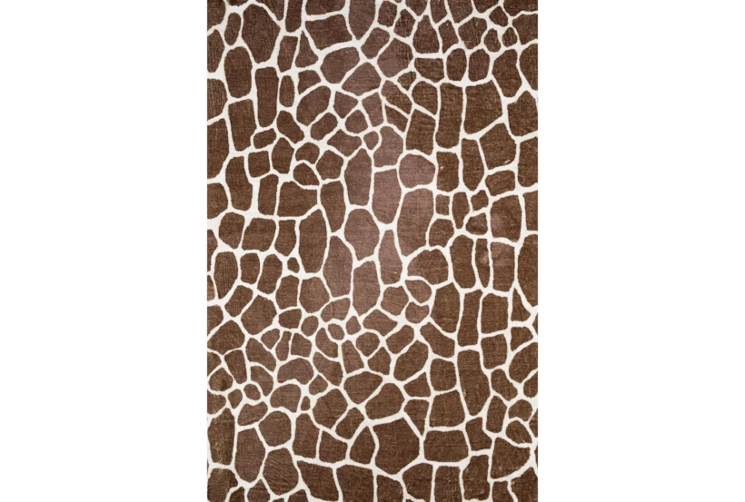 20"x30" Rug-Plush Faux Fur Giraffe Print Brown - 360