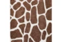 2'x7'6" Rug-Plush Faux Fur Giraffe Print Brown - Detail