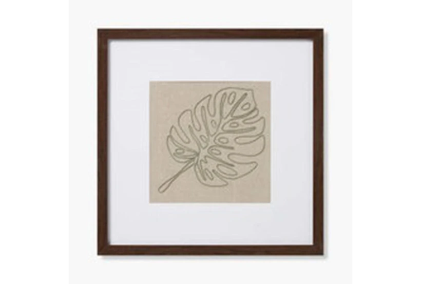 20"X20" Monstera Petite With Faux Wood Frame - 360