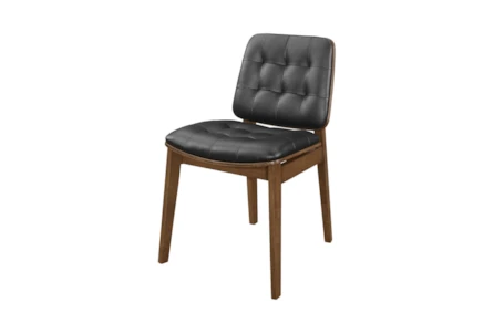 Redbridge Tufted Back Side Chairs Natural Walnut And Black (Set Of 2)