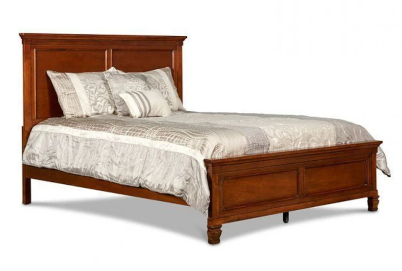 Terrence Cherry Full Wood Panel Bed - 360