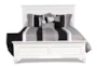 Terrence White Queen Wood Panel Bed - Front