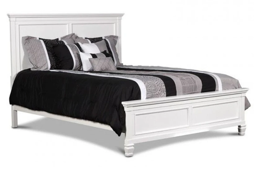 Terrence White Full Wood Panel Bed - 360