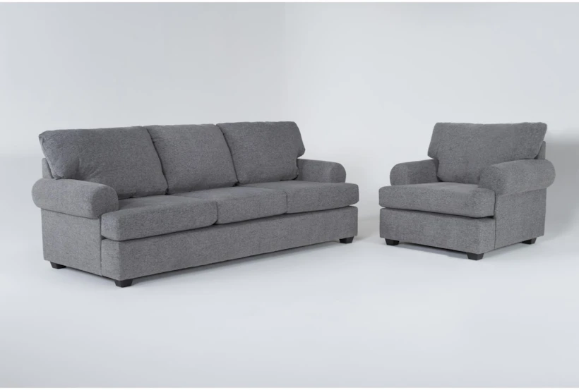 Hampstead Graphite 2 Piece Sofa & Chair Set - 360