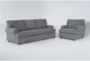 Hampstead Graphite 2 Piece Sofa & Chair Set - Signature