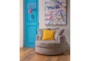 Bixby 44" Light Grey Swivel Cuddler - Room