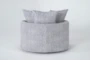 Bixby 44" Light Grey Swivel Cuddler - Detail