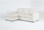 Dinah Bone 91" Sofa With Reversible Chaise - Side
