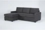 Mathers Slate 91" Sofa with Reversible Chaise - Side