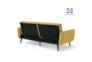 Tobias Mustard 82" Convertible Sofa Bed  - Back