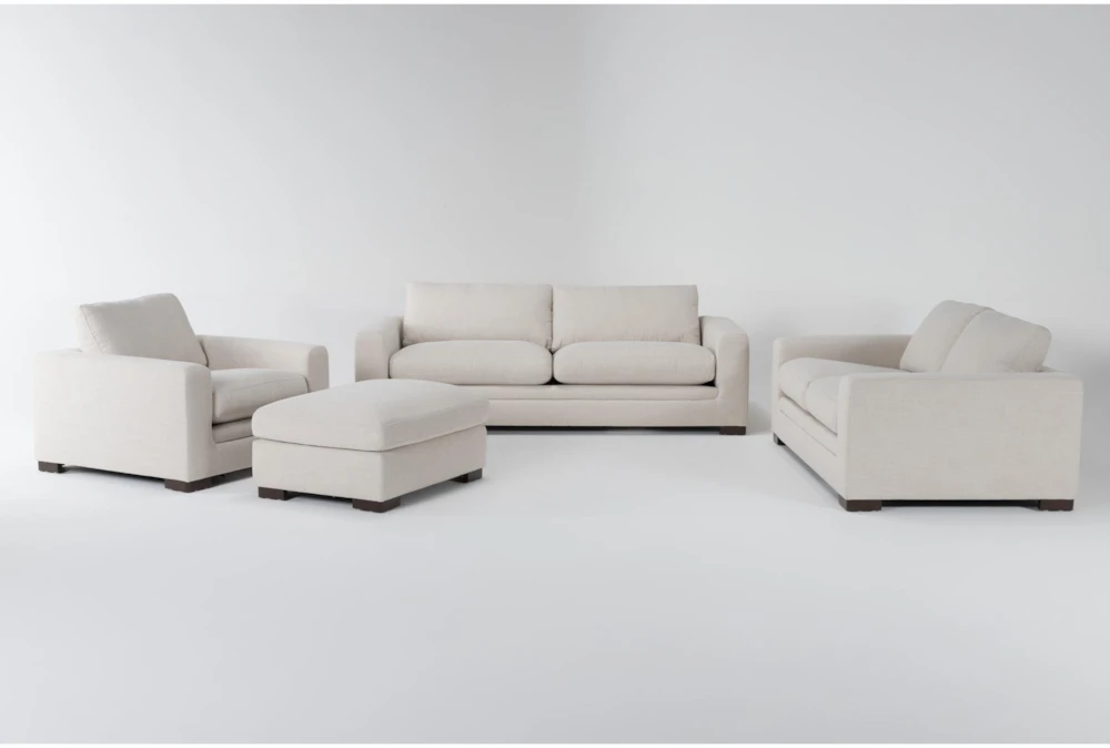 Mason 89" Fabric Sofa/Loveseat/Chair/Ottoman Set