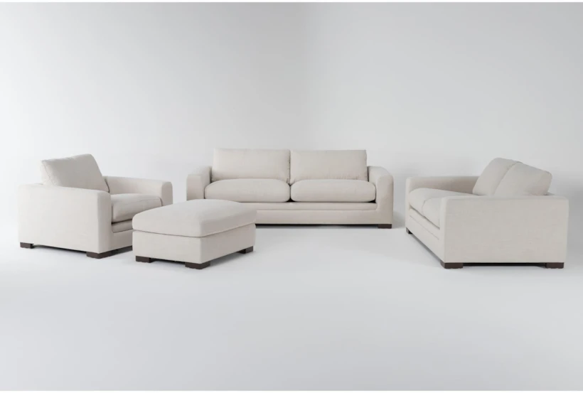 Mason 89" Fabric Sofa/Loveseat/Chair/Ottoman Set - 360