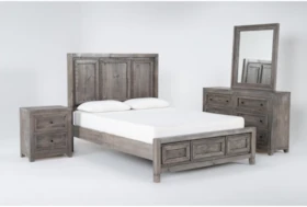 Coop Grey Eastern King Panel 4 Piece Bedroom Set