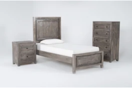 Coop Grey Twin Panel 3 Piece Bedroom Set