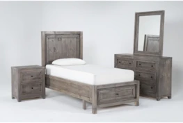 Coop Grey Twin Storage 4 Piece Bedroom Set