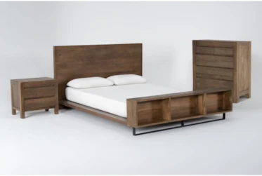 Deion California King 3 Piece Platform Bedroom Set
