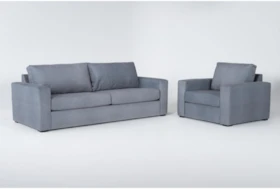 Araceli 95" Graphite Sofa/Chair Set