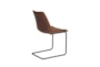 Nova Dining Chair In Dk Brown With Black Powder Coated Legs - Set Of 2 - Detail