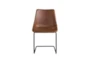 Nova Dining Chair In Dk Brown With Black Powder Coated Legs - Set Of 2 - Signature