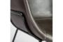 Ian Dark Grey Contract Grade Faux Leather Arm Chair Set Of 2 - Detail