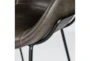 Kian Dark Grey Faux Leather Bar Stool Set Of 2 - Detail