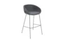 Ian Bar Stool Dk Gray Fabric And Black Frame And Legs - Set Of 2 - Detail