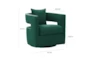 Emma Emerald Velvet Swivel Accent Arm Chair - Front