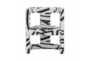 Montgomery Black And White Abstract Accent Arm Chair - Front